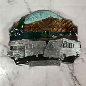 Vintage‎ Belt Buckle - Thousand Trails RV Motorhome Enameled  Camping